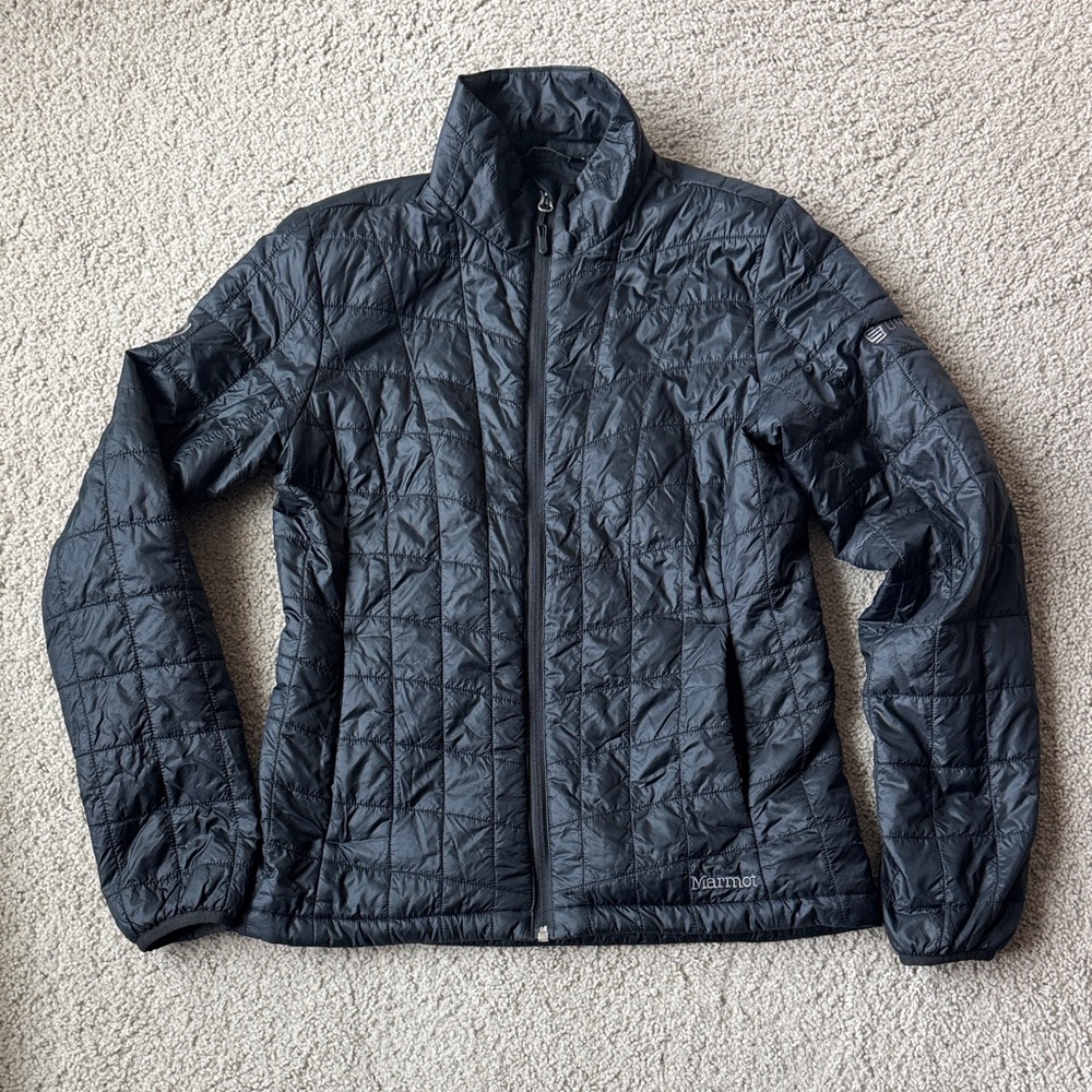 Marmot Black Quilted Puffer Jacket Full Zip Women’s Small